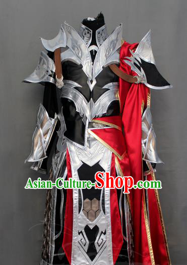 Ancient Chinese Warrior Solider General Armor Costumes and Hat Complete ...