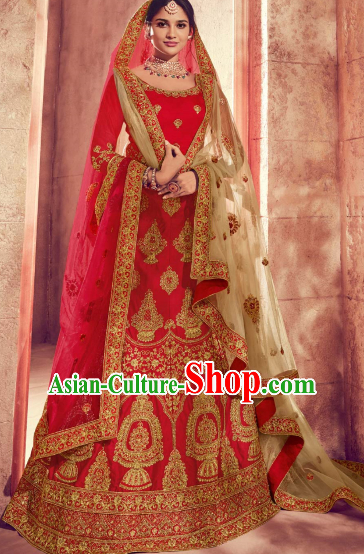 Top Indian Princess Traditional Embroidered Garment Complete Set for Women