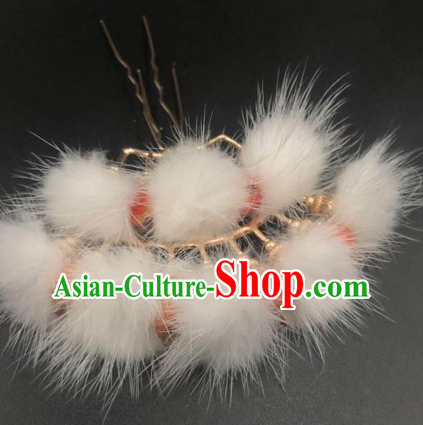 China Ancient Princess Hairpin Traditional Hanfu Feather Hair Stick