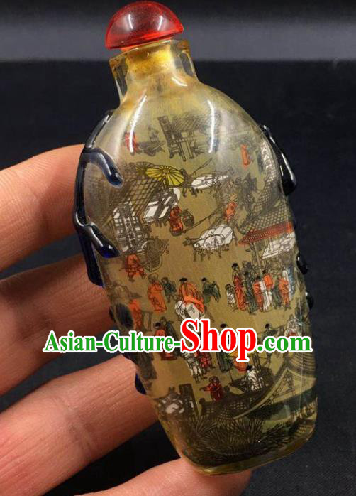 China Handmade Glass Collection Traditional Inside Painting Snuff Bottle