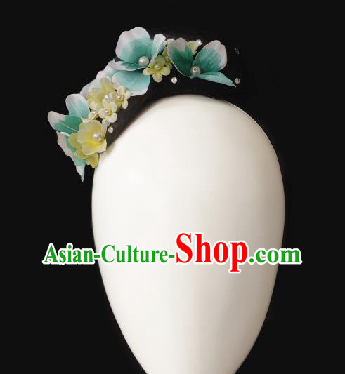 China Traditional Classical Dance Wig Chignon Fan Dance Hair Accessories