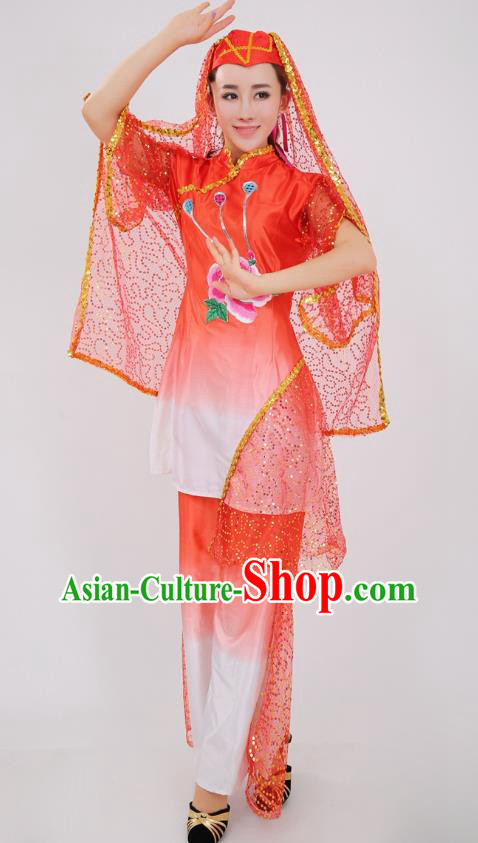 Chinese Ningxia Ethnic Wedding Red Outfits Traditional Hui Nationality Bride Clothing