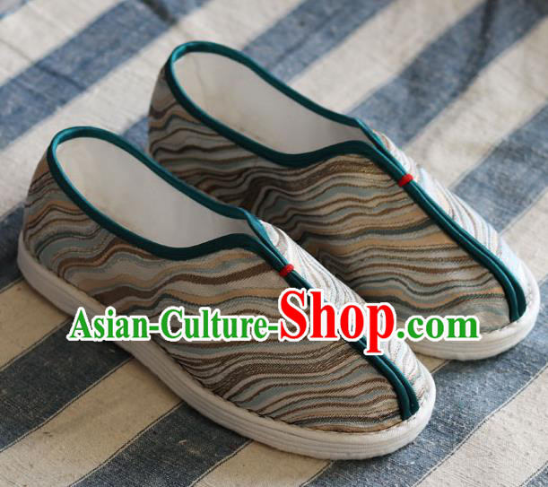 Chinese Handmade Male Shoes Traditional Martial Arts Shoes Cloth Shoes