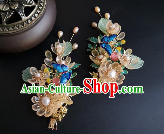 China Ancient Palace Lady Hairpin Traditional Ming Dynasty Chrysanthemum Hair Claws