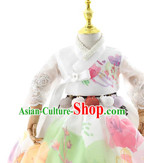 Korean Girls Hanbok Clothing Traditional Dance Garment Costumes Korean Children Performance Dress