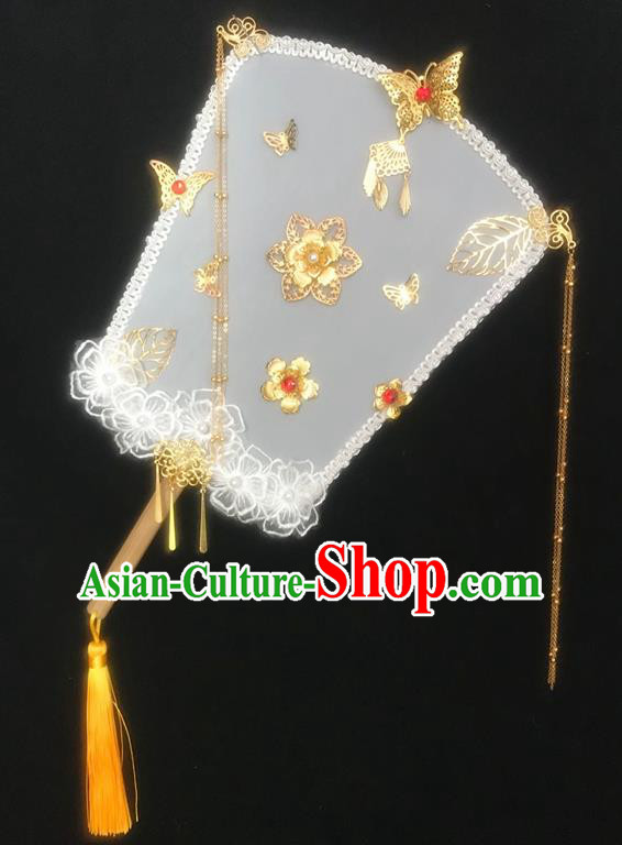 Chinese Traditional Dance Fan Silk Fan Handmade Palace Fan Hanfu Fan