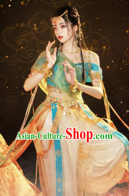 Chinese Ancient Dance Dress Ethnic Princess Costumes Traditional Hanfu Clothing