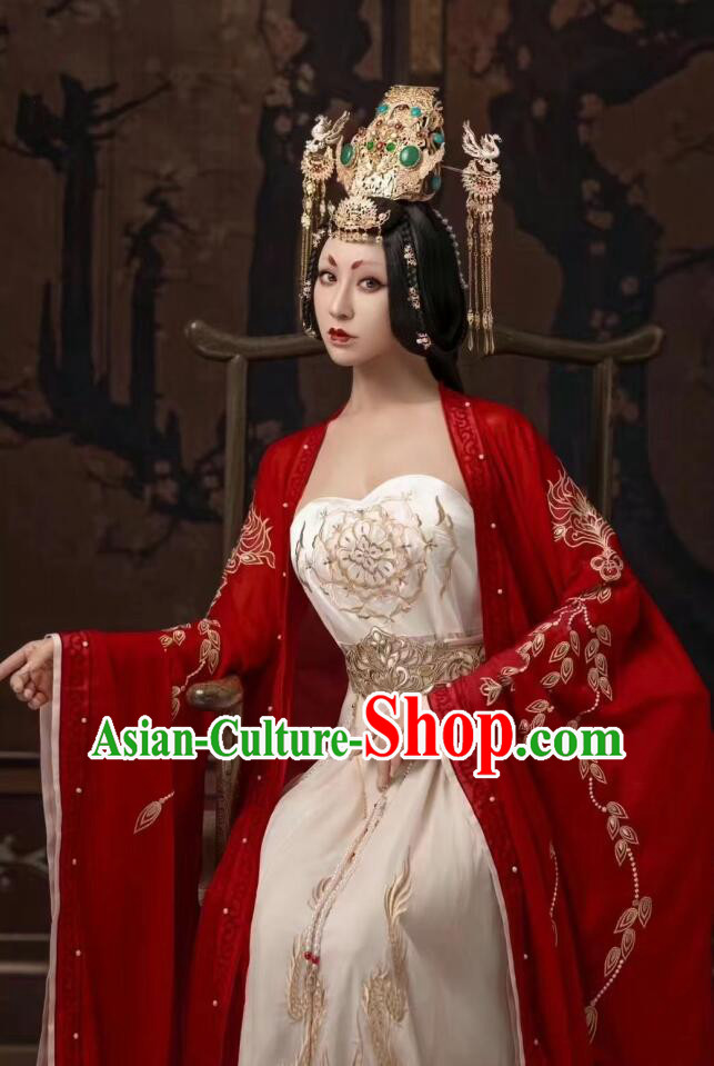 Chinese Ancient Imperial Concubine Clothing Tang Dynasty Royal Empress Garment Costumes