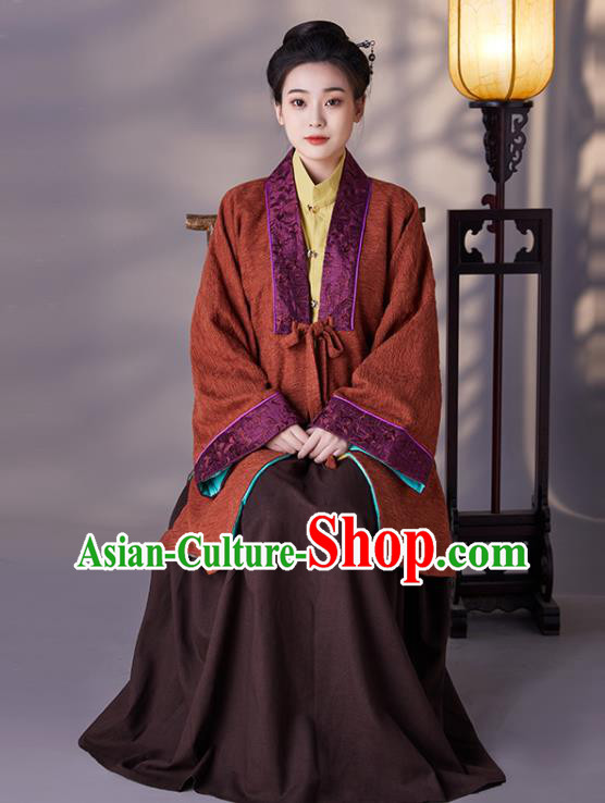 Chinese Ancient Noble Woman Garment Costumes Ming Dynasty Dowager Countess Clothing