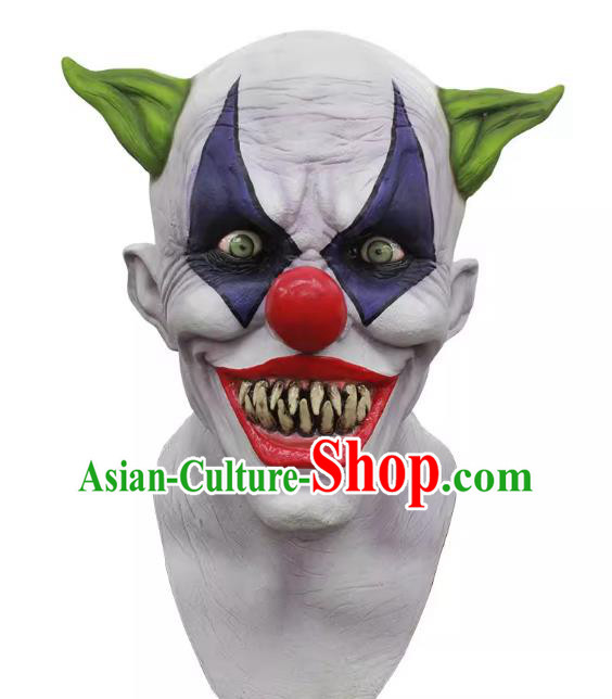 Halloween Joker Mask Top Fancy Ball Clown Headwear Cosplay Demon Prop