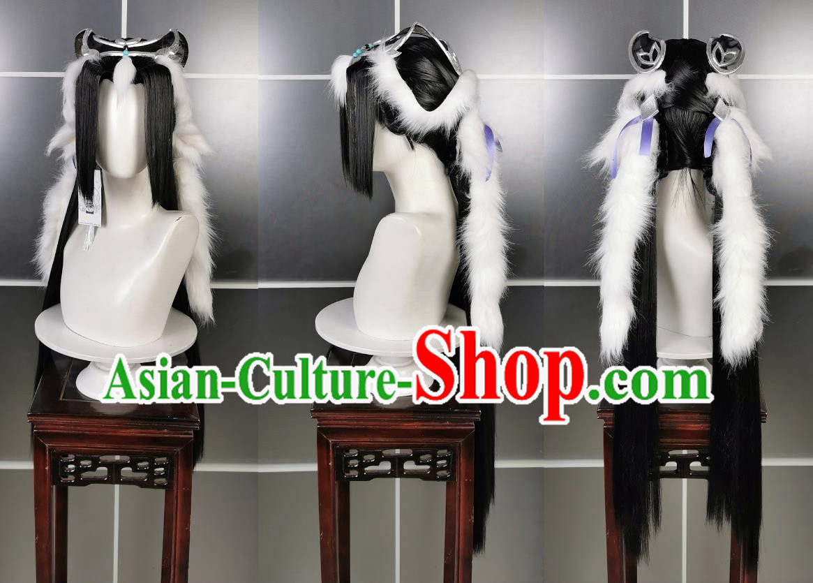 Ba Dao Loli Xue He Ba Luo Wig and Headdress Jian Wang 3 Jian San Cosplay Headpiece