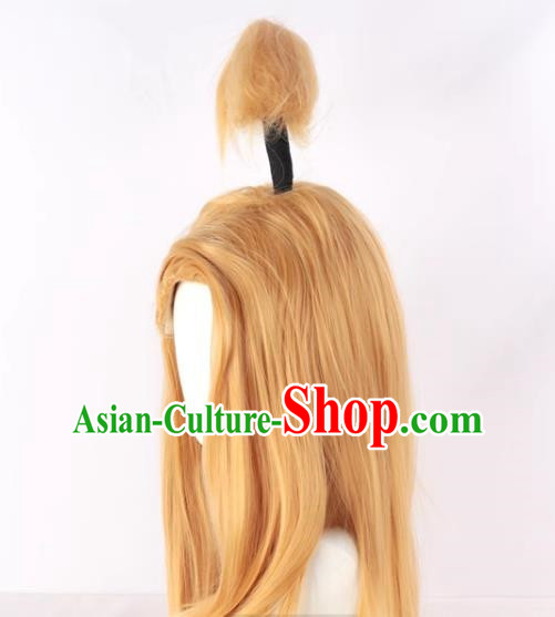 Naruto Deidara Cosplay Wig Original Golden Long Hair Cos