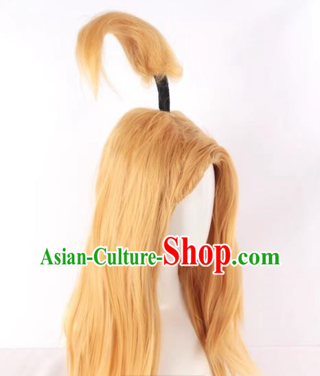 Naruto Deidara Cosplay Wig Original Golden Long Hair Cos