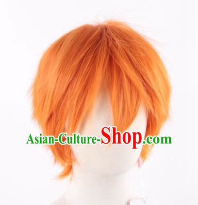 Volleyball Boy Hinata Xiangyang Cos Wig Hair Craftsmanship Sky High Reverse Curl Animation Male Short Hair