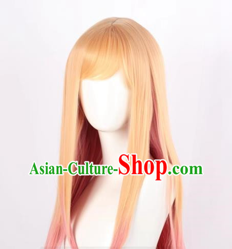 Dressing Doll Falls In Love Kitagawa Uimu Yellow Gradient Pink Lady Cos Anime Wig