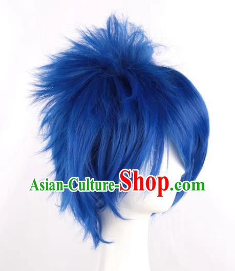 Big Brother Kaito Hajime Sapphire Blue Sky High Reversed Cosplay Anime Wig