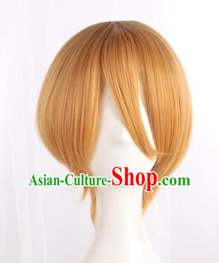 Kise Ryota COS Anime Wig Yellow Short Straight Hair Men's Short Hair Cosplay Wig