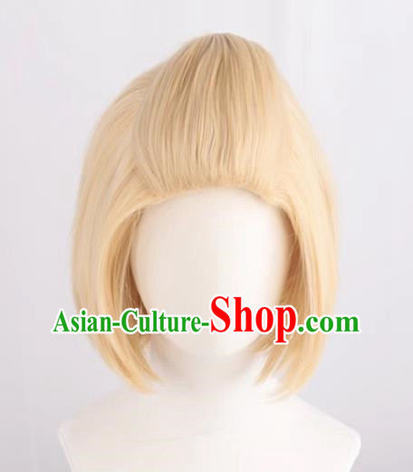 Tokyo Swastika Avengers Sano Manjiro Light Blond Big Back Curly Short Hair Cos Wig