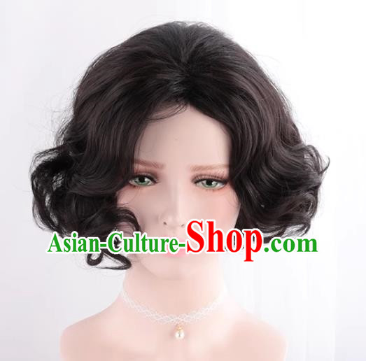 Retro Short Curly Republic Of China Old Shanghai Style Cos Wig