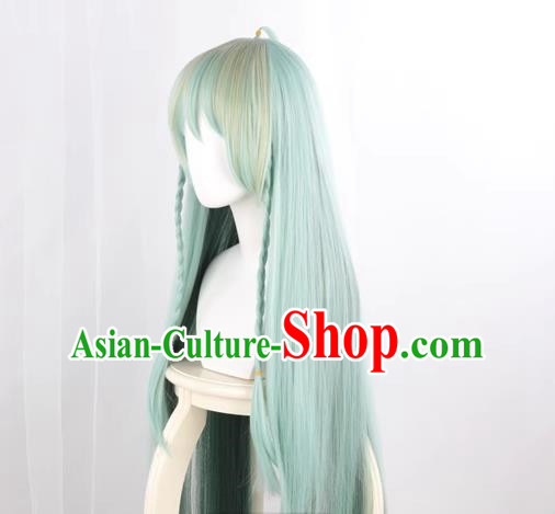 The Land Of Elegant Music Kinnara Pre Awakening Green Green Three Layer Gradient Cosplay Wig