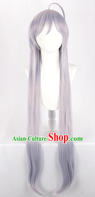 Zhan Ji Swan Song Yukiyin Chris Cos Wig Lavender 100CM Long Straight Hair