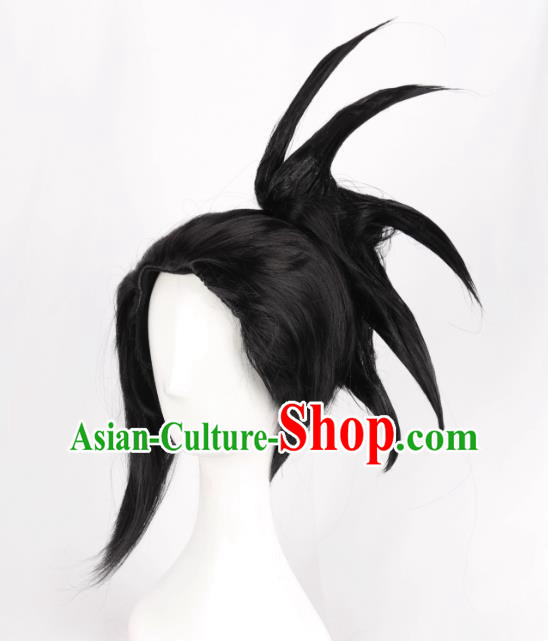 My Hero Academia 8 Million Black Explosive Tiger Card Samurai Head Cosplay Wig