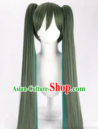 Senbonzakura Green Gradient Blue VOCALOID Future Hatsune Miku Anime Cosplay Wig