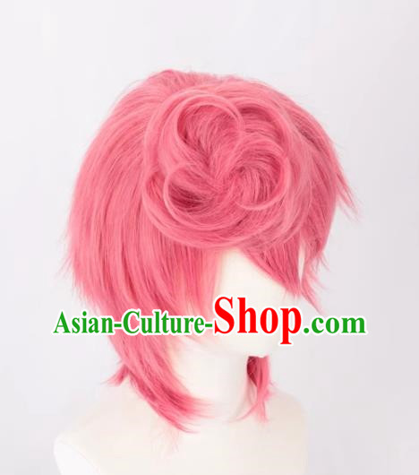 JOJO Bizarre Adventure Golden Wind Rose Pink Trish Una Cosplay Wig