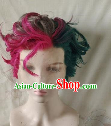 Wig Front Hand Hook Lace European And American Retro Three Color Short Curly Props