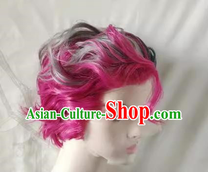 Wig Front Hand Hook Lace European And American Retro Three Color Short Curly Props