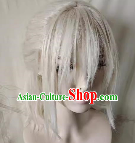 Wig Front Lace Hand Hook Wolf Tail Cos Customized Headgear