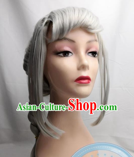 Silver Gray Apex Cos Hero Loba Anime COS Wig