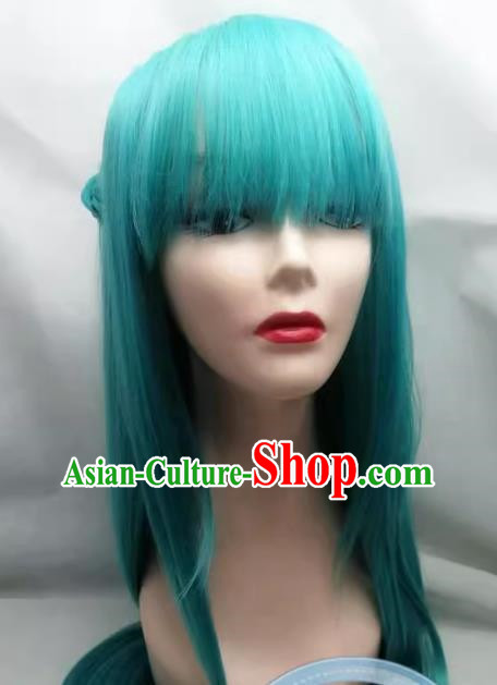 One Piece Xiaozi COS Wig Green Style Braid Anime Cosplay Customization