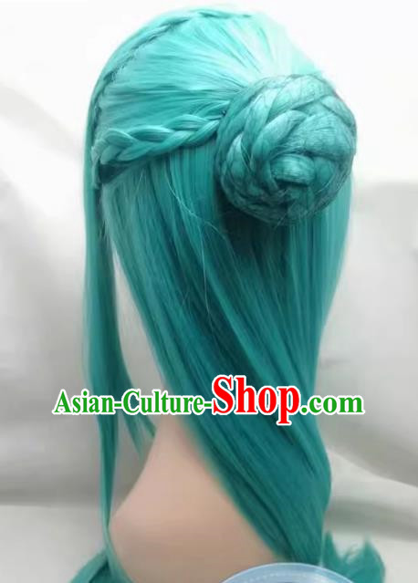 One Piece Xiaozi COS Wig Green Style Braid Anime Cosplay Customization