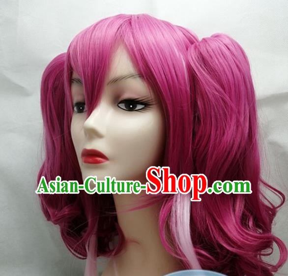 Yu Gi Oh ARC V COS Hiiragi Yuzu COSPLAY Fake Hair Wig Custom Made