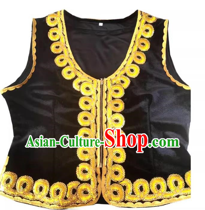 China Xinjiang dance Maixi Lapu gold velvet lace vest vest