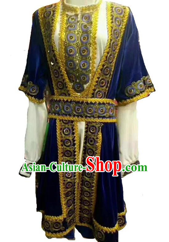 Sapphire China Xinjiang Dance Maxilepu Stage Performance Dance Suit Men Dance Costume