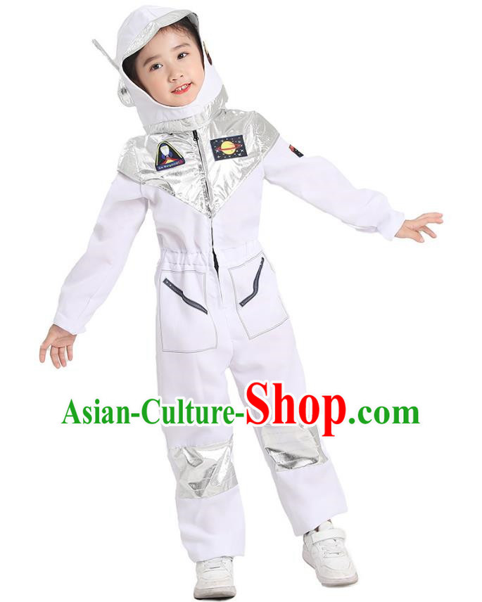 Primary School Students Play Astronaut Costumes Space Science And Technology Program White Alien Props Costumes