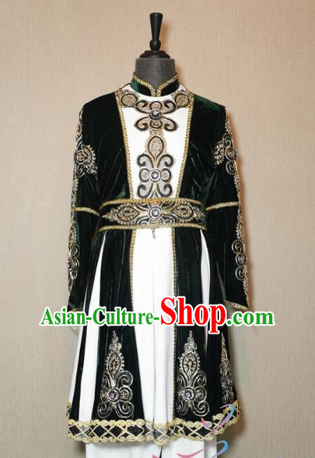 Xinjiang Dance Costume Male Adult Ethnic Minority Dance Costume Uyghur Kazakh Tajik Costume