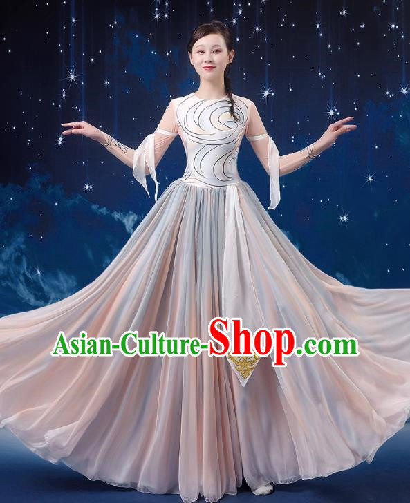 Classical Dance Performance Costume Female Chinese Style Art Examination Chorus Dance Costume Modern Opening Dance Big Swing Skirt