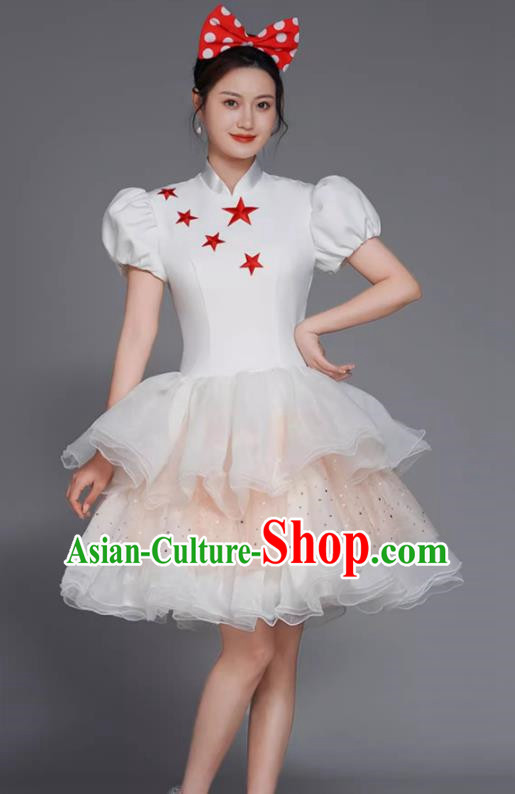 Modern Dance Costume Female Fashion Opening Dance Choir Dance Dress Square Dance Tutu Skirt Adult