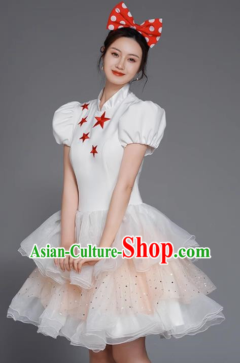 Modern Dance Costume Female Fashion Opening Dance Choir Dance Dress Square Dance Tutu Skirt Adult