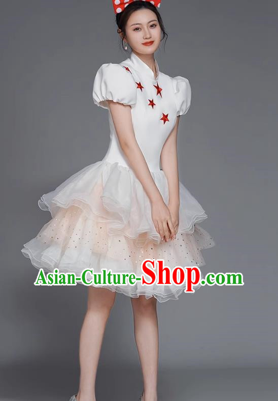 Modern Dance Costume Female Fashion Opening Dance Choir Dance Dress Square Dance Tutu Skirt Adult