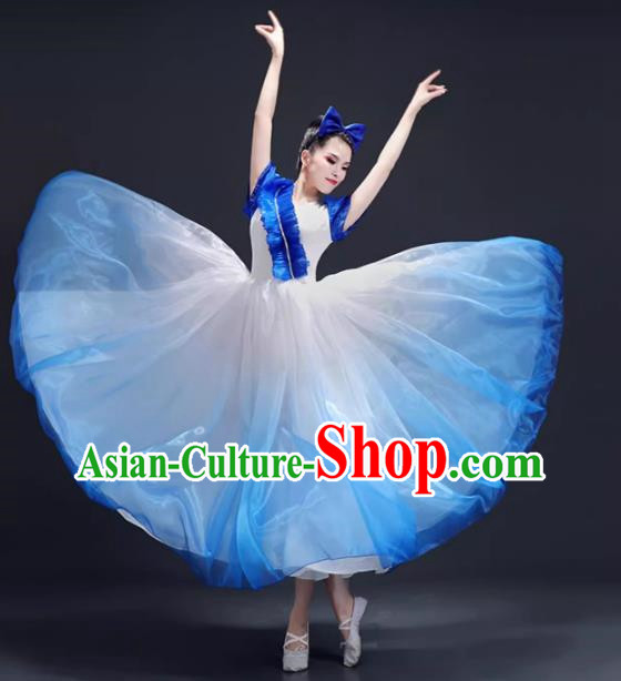 Opening Dance Large Swing Skirt Dance Costume Performance Clothing Chorus Clothing Female Adult Singing and Dancing Modern Stage Dress