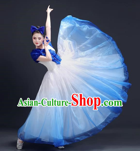 Opening Dance Large Swing Skirt Dance Costume Performance Clothing Chorus Clothing Female Adult Singing and Dancing Modern Stage Dress