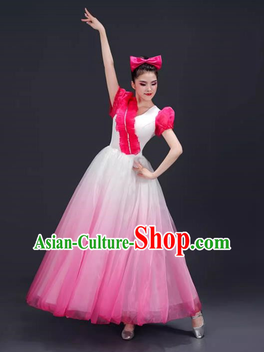 Opening Dance Big Swing Skirt Performance Costume Female Dance Costume Song and Dance Dress Modern Stage Long Skirt