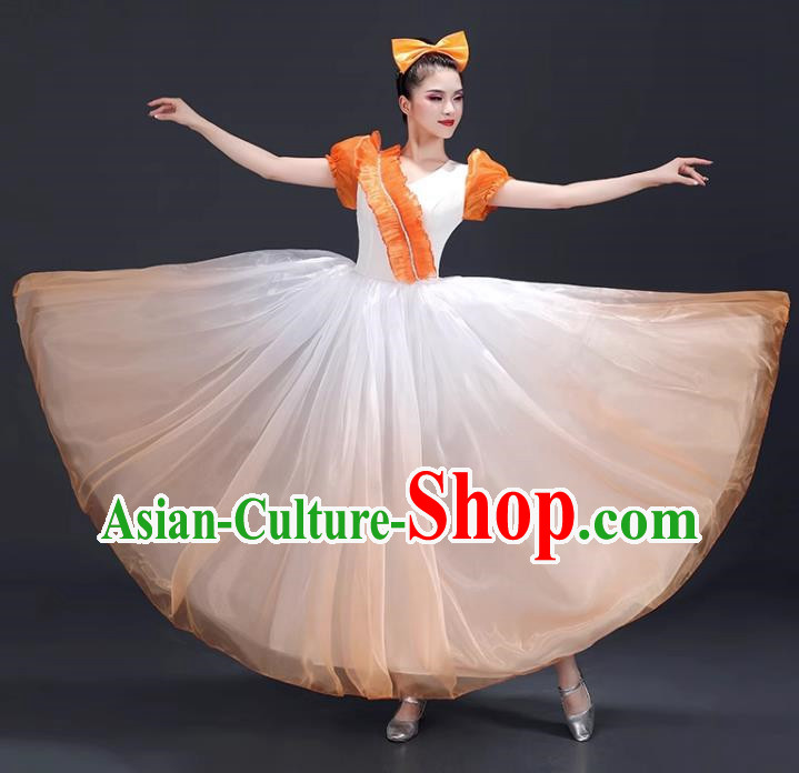 Opening Dance Large Swing Skirt Dance Costume Performance Clothing Chorus Clothing Female Dancer Performance Clothing Modern Stage Dress