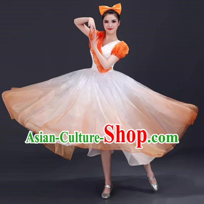 Opening Dance Large Swing Skirt Dance Costume Performance Clothing Chorus Clothing Female Dancer Performance Clothing Modern Stage Dress