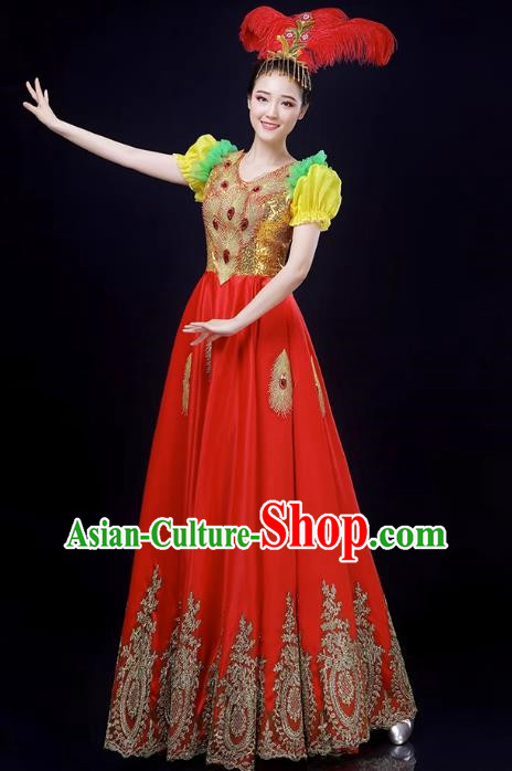 Opening Dance Big Swing Skirt Performance Costume Large Stage Classical Dance Costume Female Modern Dance Song Dancer Dress