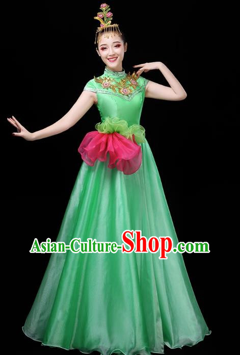 Opening Dance Big Swing Skirt Performance Costume Female Chorus Modern Large Stage Long Skirt Dance Costume